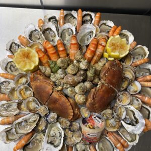 plateau fruits de mer avec tourteaux