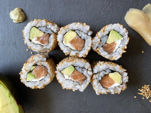 California roll saumon avocat