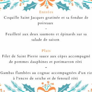 menu fêtes