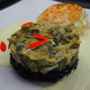 Alternative view of Paupiette de saumon à la brandade truffée