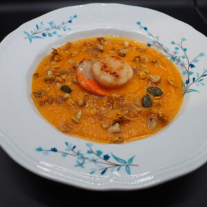 Velouté de courge à la St Jacques